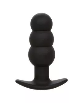 Calexotics Rock Bottom Analplug - Perlen, 10 Vibrationen, Silikon Schwarz