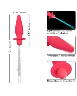 Calexotics Southern Lights - Leuchtender Analstecker Rosa