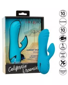 CALEXOTICS - SUNSET BEACH SEDUCER VIBRATOR & STIMULATOR 10 FUNKTIONEN BLAU