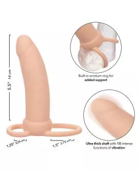 Calexotics Maxx Thick Dual Penetrator - 10 Vibrationen Fleisch