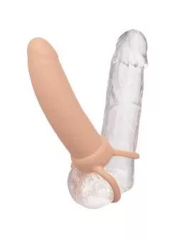 Calexotics Maxx Thick Dual Penetrator - 10 Vibrationen Fleisch