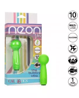 CALEXOTICS - NEON VIBES THE BUBBLY VIBE MINI-MASSAGER 10 VIBRATIONEN GRÜN