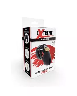 HIDDEN DESIRE - EXTREME KEUSCHHEITSPUMPENKÄFIG AUS SILIKON GRÖSSE S SCHWARZ