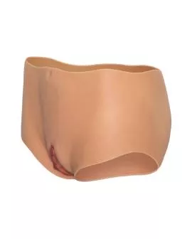 Hidden Desire Alter Ego Offener Vagina-Arsch-Slip - Hautfarbe