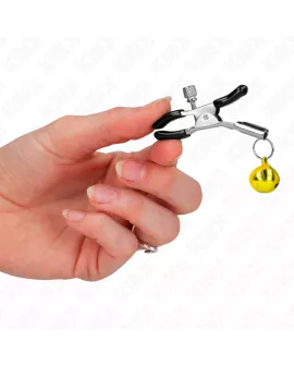 KINK - Goldene einzelne Glocken-Nippelklemme 6 cm