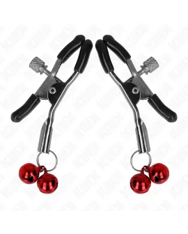 KINK - Doppelte Glocken-Nippelklemmen Rot 6 cm