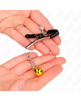 KINK - Goldene Jingle Bell Anhänger-Nippelklemmen 6 cm