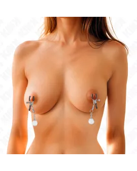 KINK - Glasperlen-Nippelklammen Silber 6 cm