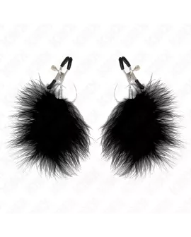 KINK - Federnippelklemmen in Schwarz 7 cm