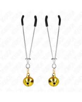 KINK - Dünne Glocken-Nippelklemmen Gold 7 cm
