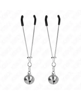 KINK - Dünne Glocken-Nippelklemmen Silber 7 cm