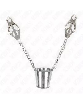 KINK - Nippelklemmen mit Eimer in Silber