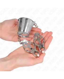 KINK - Nippelklemmen mit Eimer in Silber