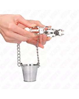 KINK - Nippelklemmen mit Eimer in Silber