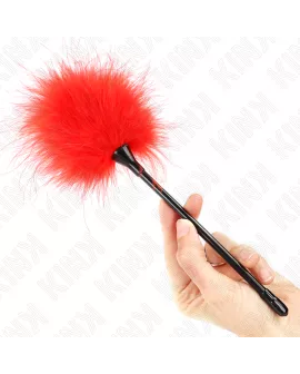 KINK - Rote Kitzelfedern für Bondage-Set 27 cm