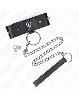KINK - Halskette mit blauen Diamanten verstellbar 36-43 cm