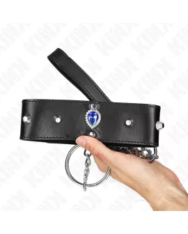 KINK - Halskette mit blauen Diamanten verstellbar 36-43 cm