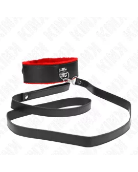 KINK - Halskette mit Gürtel, Rotes Lederband 40-48 cm