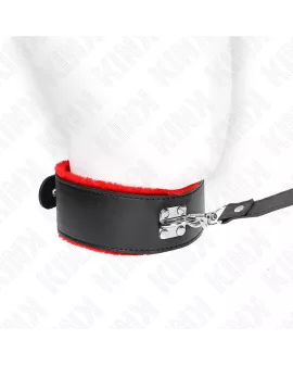 KINK - Halskette mit Gürtel, Rotes Lederband 40-48 cm