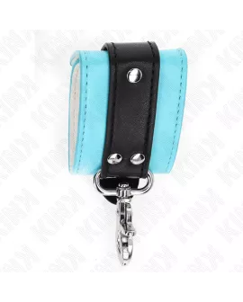 KINK - Premium Handgelenkfesseln Schwarz/Blau - 21-28 cm