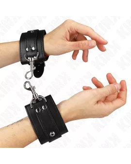 KINK - Abschließbare Handgelenksfesseln Schwarz 21-28 cm