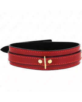 KINK Weinrote Verstellbare Halskette - Gold Details 29-42 cm