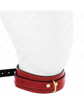 KINK Weinrote Verstellbare Halskette - Gold Details 29-42 cm