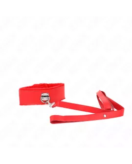 KINK - Halskette mit Leine Rot Modell 4 - Verstellbar 40-48 cm