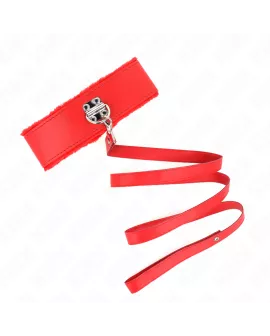 KINK - Halskette mit Leine Rot Modell 4 - Verstellbar 40-48 cm