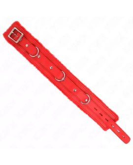 KINK - HALSBAND MIT LEINE 65 CM MIT EINSCHRÄNKUNGEN ROT 36-42 CM X 5,5 CM