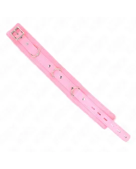 KINK - HALSBAND MIT LEINE 65 CM MIT EINSCHRÄNKUNGEN ROSA 36-42 CM X 5,5 CM