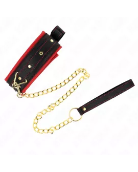 KINK Halsband mit Leine aus Stoff - Verstellbar 33-48 cm x 5,7 cm