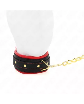 KINK Halsband mit Leine aus Stoff - Verstellbar 33-48 cm x 5,7 cm