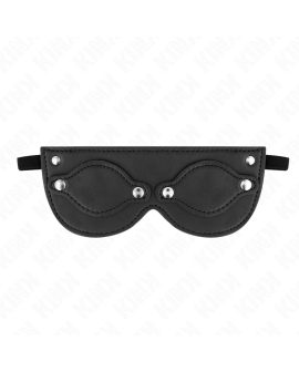 KINK - Kunstledermaske mit abnehmbaren Augenabdeckungen 22 x 9 cm