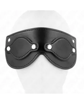 KINK - KUNSTLEDERMASKE MIT ABNEHMBAREN AUGENABDECKUNGEN 22 x 9 CM