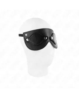 KINK - KUNSTLEDERMASKE MIT ABNEHMBAREN AUGENABDECKUNGEN 22 x 9 CM