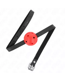 KINK Simplicity Rot Atmungsaktiver Ballgag 4,5 cm - 62 x 1,5 cm