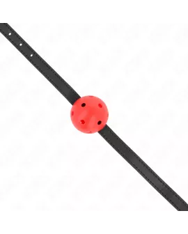 KINK Simplicity Rot Atmungsaktiver Ballgag 4,5 cm - 62 x 1,5 cm