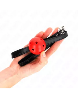 KINK Simplicity Rot Atmungsaktiver Ballgag 4,5 cm - 62 x 1,5 cm
