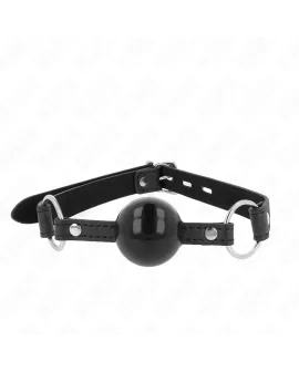 KINK - TPE Ball-Knebel 4 cm mit schwarzem Schloss - 60 x 2 cm