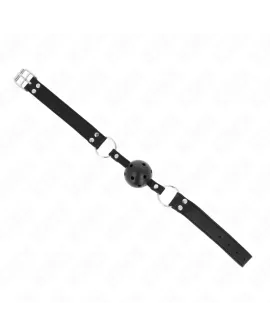 KINK - Atmungsaktiver Ballknebel 4 cm Schwarz Verstellbar