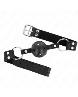 KINK - Atmungsaktiver Ballknebel 4 cm Schwarz Verstellbar