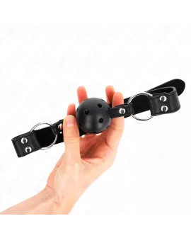 KINK - Atmungsaktiver Ballknebel 4 cm Schwarz Verstellbar