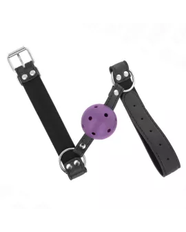KINK Atmungsaktiver Ball Knebel 4 cm Lila - Verstellbar 42-58 cm
