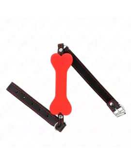KINK - Roter Knochen Gag 12 cm - 63 x 2 cm
