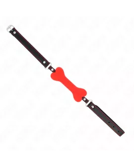 KINK - Roter Knochen Gag 12 cm - 63 x 2 cm