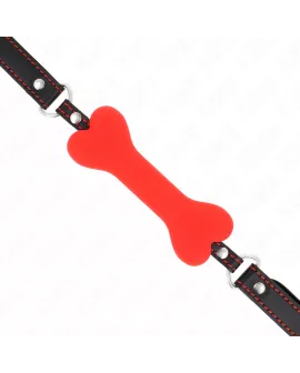 KINK - Roter Knochen Gag 12 cm - 63 x 2 cm
