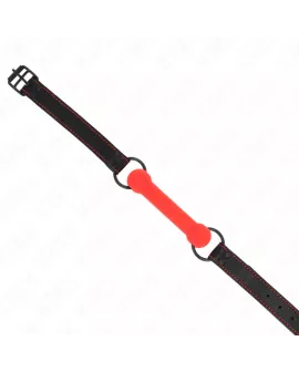 KINK Knochengag - Rot Kunstlederband Verstellbar 41-57 cm