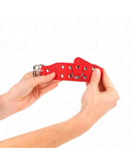 KINK Armbänder mit doppelter Reihe verstellbarer Nieten - Rot