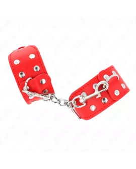 KINK Armbänder mit doppelter Reihe verstellbarer Nieten - Rot